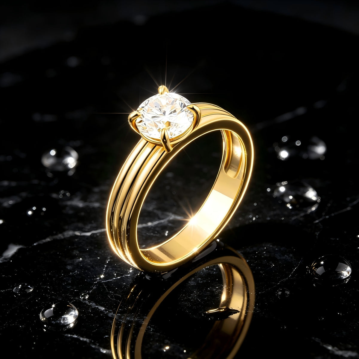 925 Sterling Silver Round Lab Grown Diamond solitaire Ring-1.08ctw