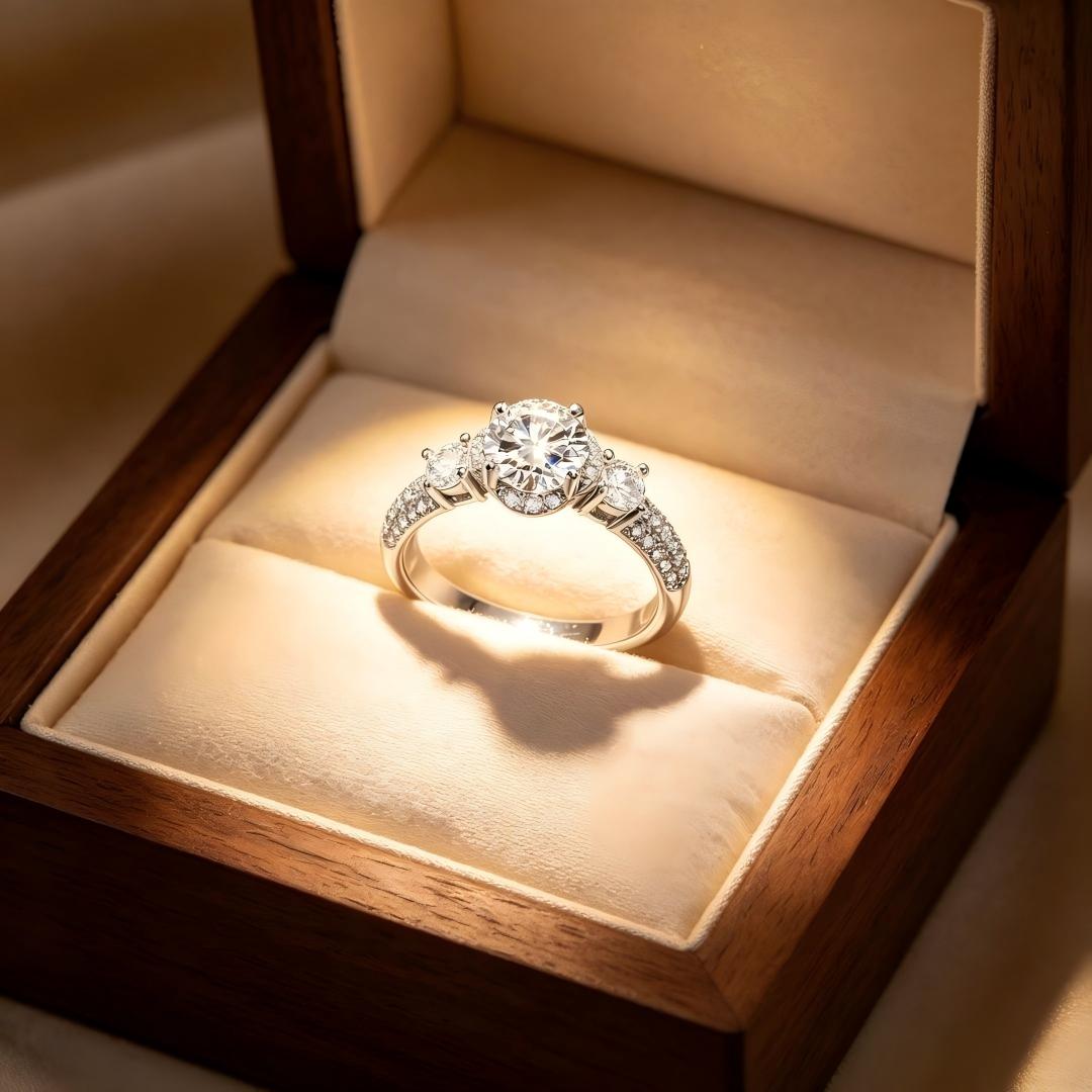 925 Sterling Silver with Lab Grown Diamond Fashion Ring