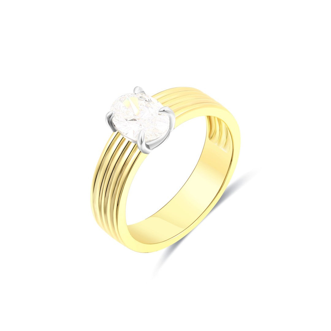 925 Sterling Silver Oval Cut Lab Grown Diamond solitaire Ring-1.007ctw