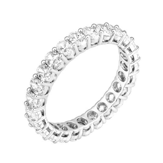 925 Sterling Silver Lab Grown Diamond Baggett Shape Band-2.19ctw